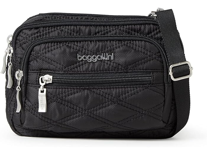 () obK[j fB[X gv Wbv obO Baggallini women Baggallini Triple Zip Bagg Black Quilt