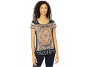 (取寄) ラッキーブランド レディース パージャン カーペット ティー Lucky Brand women Persian Carpet Tee Navy Multi(4)