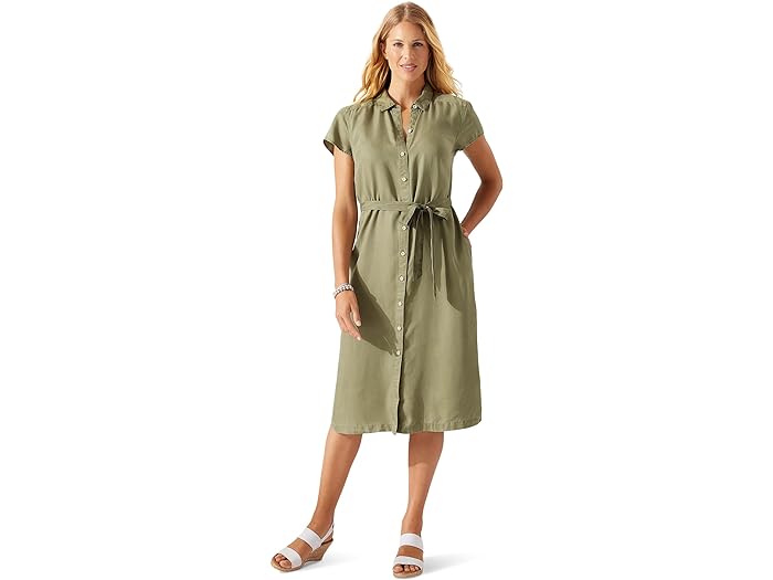 () g~[on} fB[X ~bV r[` VchX Tommy Bahama women Tommy Bahama Mission Beach Shirtdress Tea Leaf