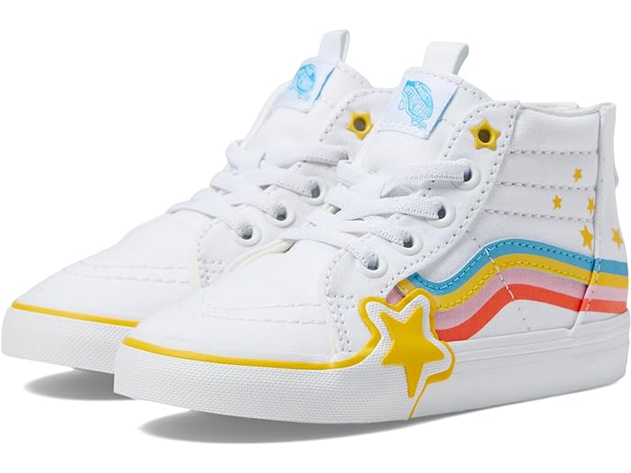 取寄 バンズ キッズ キッズ SK8-ハイ ジップ レインボー スター インファント/トドラー Vans Kids kids Vans Kids SK8-Hi Zip Rainbow Star Infant/Toddler Cobra Kai True White/Multi