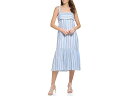 (取寄) ダナキャランニューヨーク レディース スリーブレス ルレックス ストライプ ドレス DKNY women DKNY Sleeveless Lurex Stripe Dress Frosting Blue Combo