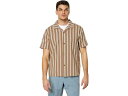 () Y Y @P[V XgCv V[g X[u Vc Rhythm men Rhythm Vacation Stripe Short Sleeve Shirt Latte