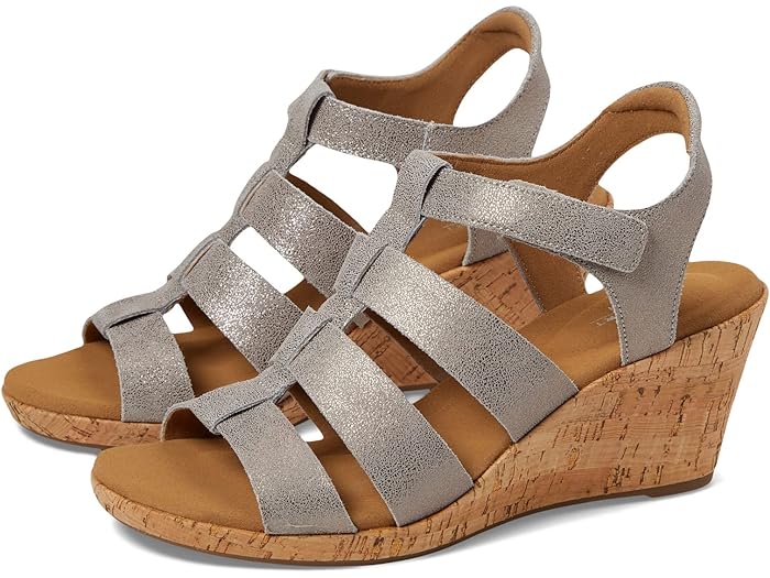 ロックポート ハイヒール (取寄) ロックポート レディース ブライアー ニュー グラディエーター Rockport women Rockport Briah New Gladiator Taupe Metallic Leather