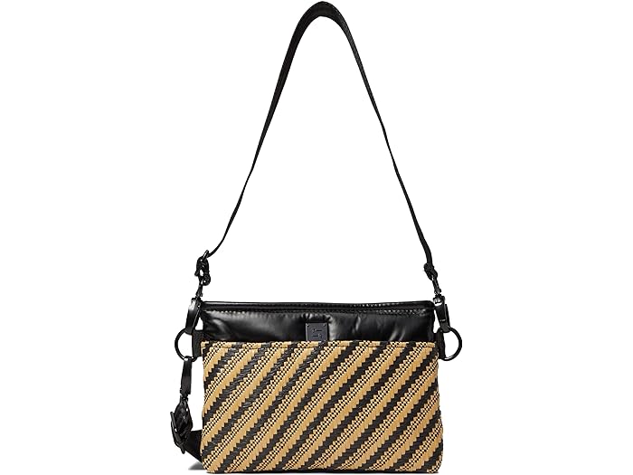 () VN[ fB[X o obO NX{fB THINK ROYLN women THINK ROYLN Bum Bag Crossbody Dune/Black Diagonal Stripe Raffia/Pearl Black