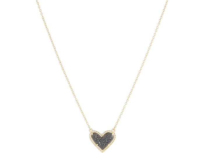 () PhXRbg fB[X A n[g V[g y_g lbNX Kendra Scott women Kendra Scott Ari Heart Short Pendant Necklace Gold Black Drusy