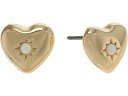 () [ t[ fB[X n[g gI COX LAUREN Ralph Lauren women LAUREN Ralph Lauren Heart Trio Earrings Gold/Pink