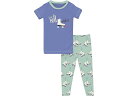 (取寄) キッキー パンツ キッズ キッズ ショート スリーブ パジャマ セット (トドラー/リトル キッズ) Kickee Pants Kids kids Kickee Pants Kids Short Sleeve Pajama Set (Toddler/Little Kids) Pistachio Roller Skate