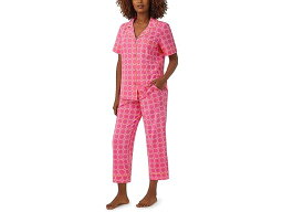 (取寄) ベッドヘッドパジャマズ レディース トリーナ ターク X ベッドヘッド ショート スリーブ クロップド Pj セット Bedhead PJs women Bedhead PJs Trina Turk x Bedhead Short Sleeve Cropped PJ Set Geo Hex