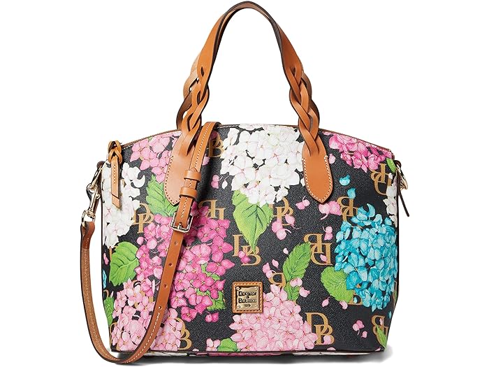 (取寄) ドゥーニー & バーク レディース ハイドランジア モノグラム セレステ サッチェル Dooney & Bourke women Dooney & Bourke Hydrangea Monogram Celeste Satchel Blackのサムネイル