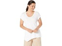 () jbN][ fB[X  V-lbN AVgJ TVc NIC+ZOE women NIC+ZOE Short Sleeve V-Neck Asymmetrical Tee Paper White