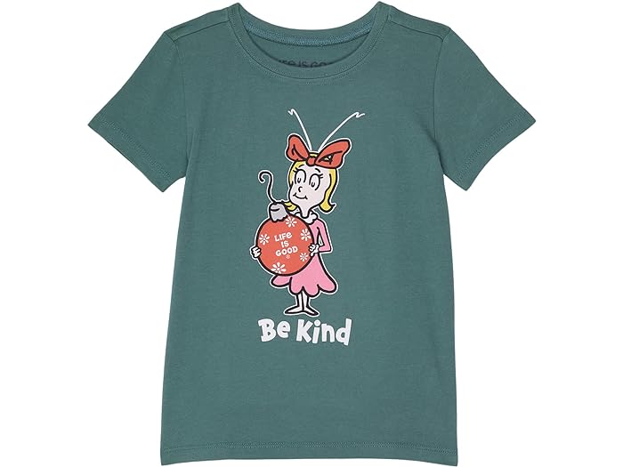 (取寄) ライフイズグッド キッズ シンディ-ルー ビーウィッチ カインド 半袖 Tシャツ (トドラー) Life is Good kids Life is Good Cindy-Lou Be Kind Short Sleeve Tee (Toddler) Spruce Green