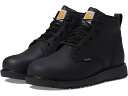 (取寄) カーハート メンズ ミルブルック ウォータープルーフ 5 スティール トゥ ウェッジ ワーク ブーツ Carhartt men Millbrook Waterproof 5" Steel Toe Wedge Work Boot Black Oil Tanned
