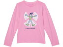 () CtCYObh LbY WbL[ GWF NbV[ TVc Life is Good kids Life is Good Jackie Angel Long Sleeve Crusher Tee (Toddler/Little Kids/Big Kids) Happy Pink