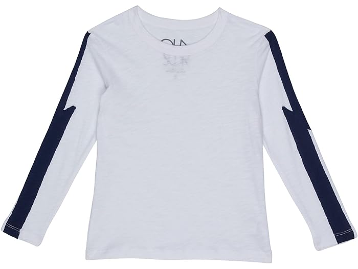 ()  å ܡ 顼֥å 롼 ͥå ܥ Ĺµ T T Chaser Kids boys Chaser Kids Color-Blocked Crew Neck Bolt Long Sleeve Tee (Little Kids/Big Kids) White/Ink