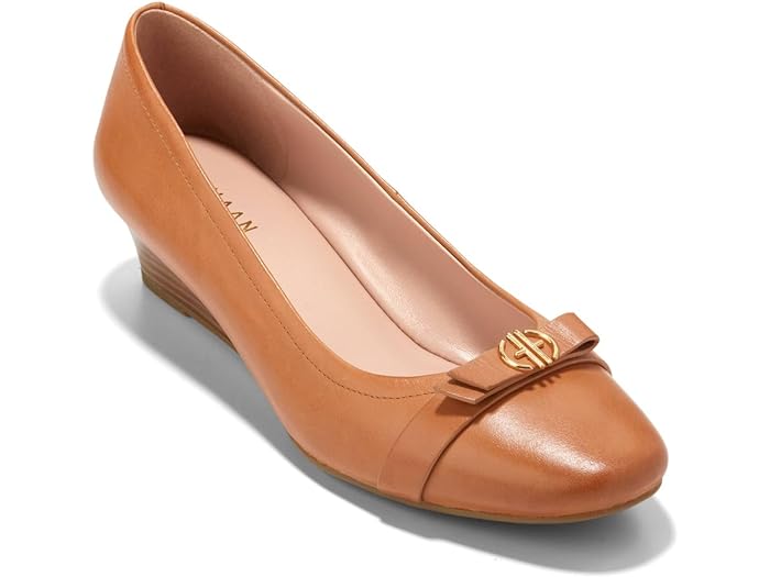 (取寄) コールハーン レディース マルタ ウェッジ 40 ウム Cole Haan women Cole Haan Malta Wedge 40 mm Pecan Leather/Natural Stack