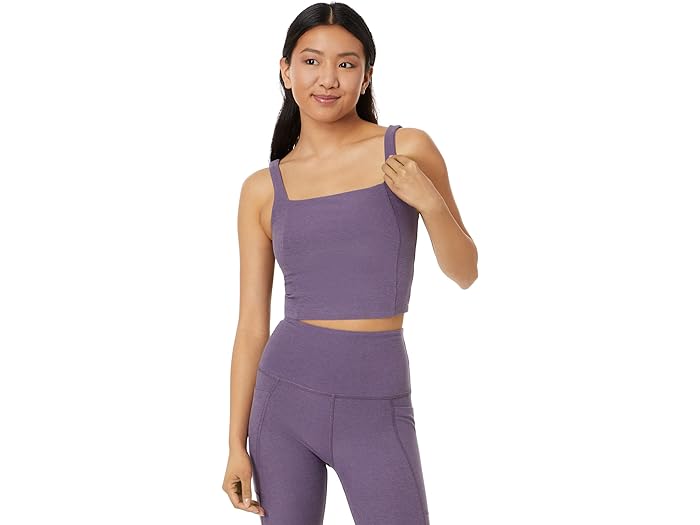 () rhK fB[X Xy[X_C CvX Nbvh ^N Beyond Yoga women Beyond Yoga Spacedye Impress Cropped Tank Purple Haze Heather