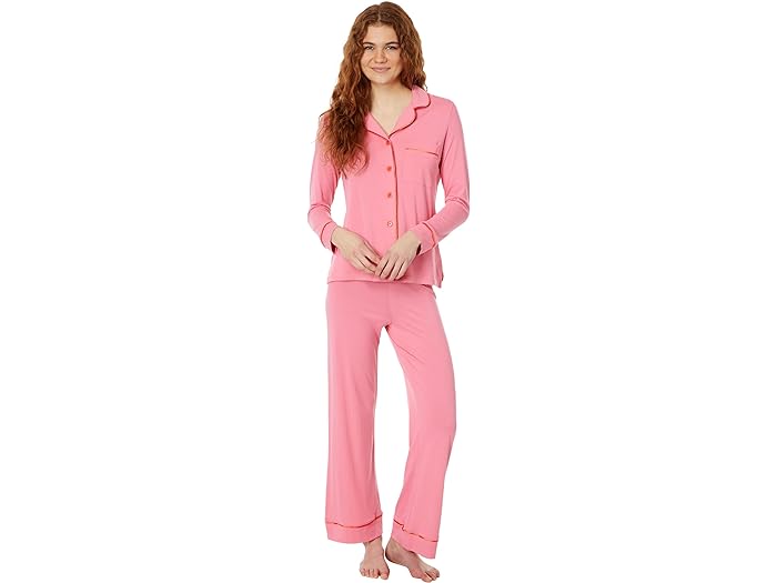 () ٥ ǥ ⡼ ԥƥ  ꡼ ȥå  ѥ ѥ å Cosabella women Cosabella Amore Petite Long Sleeve Top & Pant Pajama Set Venetian Dusk/Sicilian Orange