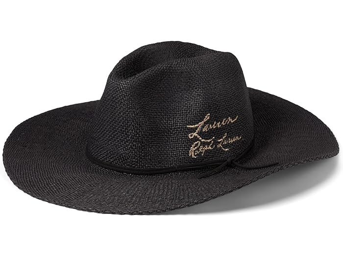 () [ t[ fB[X XeBbN E[u tFh LAUREN Ralph Lauren women LAUREN Ralph Lauren Rustic Woven Fedora Black