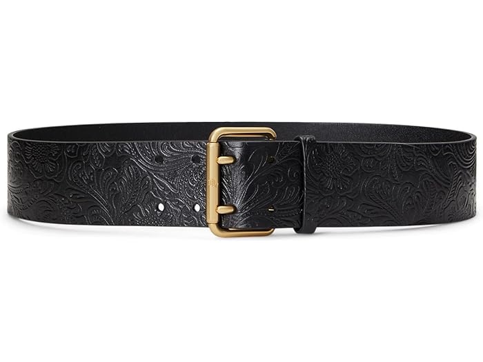 ラルフローレン (取寄) ローレン ラルフローレン レディース ツールド レザー ワイド ベルト LAUREN Ralph Lauren women LAUREN Ralph Lauren Tooled Leather Wide Belt Black