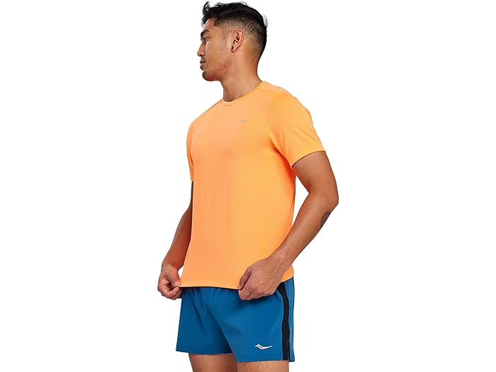 (取寄) サッカニー メンズ ストップウォッチ ショート スリーブ Saucony men Saucony Stopwatch Short Sleeve Vizi Orange