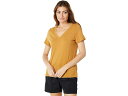 (取寄) メイドウェル レディース ウィスパー コットン V-ネック Tシャツ Madewell women Madewell Whisper Cotton V-Neck Tee Sahara Sand