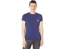 (取寄) エンポリオ アルマーニ メンズ レインボー ロゴ スリム フィット T-シャツ Emporio Armani men Emporio Armani Rainbow Logo Slim Fit T-Shirt Copy Blue