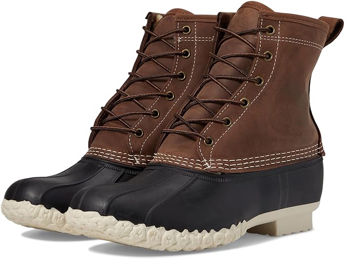 (取寄) エルエルビーン メンズ ビーン ブート 8 リミテッド エディション レザー シアリング ライン L.L.Bean men L.L.Bean Bean Boot 8" Limited Edition Leather Shearling Lined Dark Earth/Black/Natural