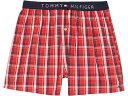 (取寄) トミーヒルフィガー メンズ ファッション ボクサー ウーブン ボクサー Tommy Hilfiger men Tommy Hilfiger Fashion Boxers Woven Boxer Pomegranate