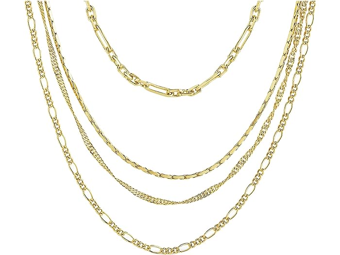 (取寄) スターリング フォーエバー レディース シンプル レイヤード チェーンズ ネックレス Sterling Forever women Sterling Forever Simple Layered Chains Necklace Gold