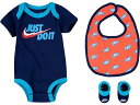 (取寄) ナイキ キッズ ボーイズ ボディスーツ ビブ ブーティ セット (インファント) Nike Kids boys Nike Kids Bodysuit Bib Bootie Set (Infant) Blue Void