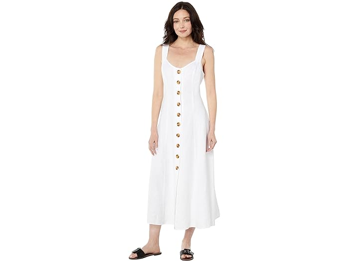 () BXJ[g fB[X X[uX {^ tg hX Vince Camuto women Vince Camuto Sleeveless Button Front Dress Ultra White