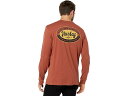 () n[[ Y x  TVc T Hurley men Hurley Label Long Sleeve Tee Zion Rust