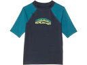 (取寄) クイック シルバー キッズ ボーイズ エブリデイ UPF50 ショート スリーブ (トドラー/リトル キッズ) Quiksilver Kids boys Quiksilver Kids Everyday UPF50 Short Sleeve (Toddler/Little Kids) Blue/Black