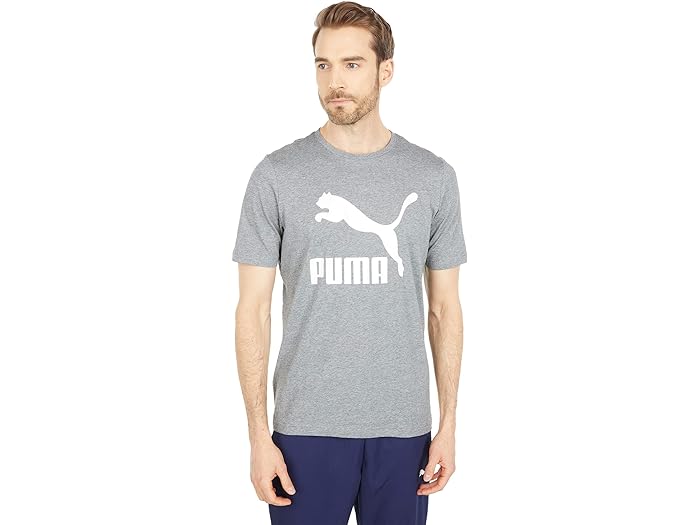 (取寄) プーマ メンズ クラシックス ロゴ Tシャツ PUMA men PUMA Classics Logo Tee Medium Gray Heather 2