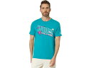 () v[} Y NVbNX fCgi OtBbN TVc PUMA men PUMA Classics Daytona Graphic Tee Deep Aqua/Fizzy Apple