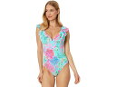 () [ sbc@[ fB[X q[C bt s[X Lilly Pulitzer women Lilly Pulitzer Huey Ruffle One-Piece Celestial Blue Cay To My Heart