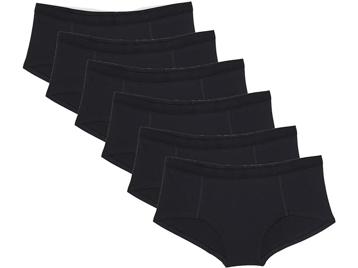 (取寄) パクト レディース ボーイショーツ 6-パック PACT women PACT Boyshorts 6-Pack Black