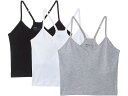 () pNg fB[X GufC VFt u Nbvh L~\[ 3-pbN PACT women PACT Everyday Shelf Bra Cropped Camisole 3-Pack Heather Basics