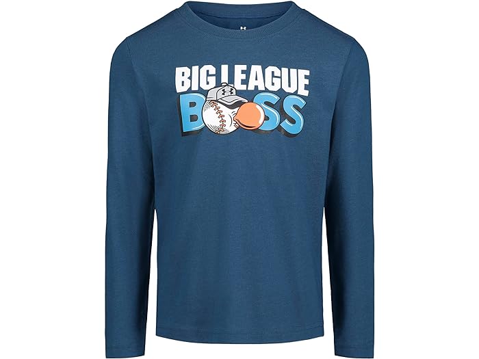 () ޡ å ܡ ӥå ꡼ Boss Ĺµ T T Under Armour Kids boys Under Armour Kids Big League Boss Long Sleeve Tee (Little Kids/Big Kids) Petrol Blue