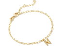 () PhXRbg fB[X NX^ ^[ fP[g `FC uXbg Kendra Scott women Kendra Scott Crystal Letter Delicate Chain Bracelet Gold White CZ N