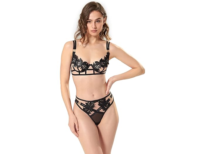 (取寄) ブルーベラ レディース オフィーリア ワイヤード ブラ BLUEBELLA women BLUEBELLA Ophelia Wired Bra Black