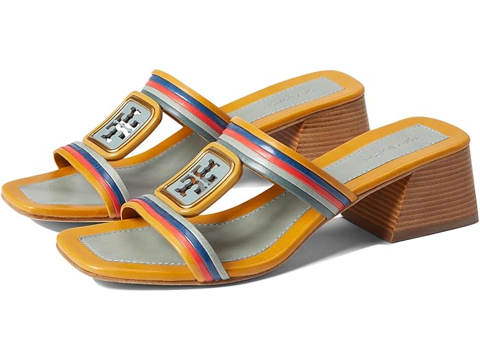 () g[o[` fB[X W[WA {x ~[ T_ 55 E Tory Burch women Tory Burch Georgia Bombe Mule Sandal 55 mm Honey Yellow/Jeans/Blood