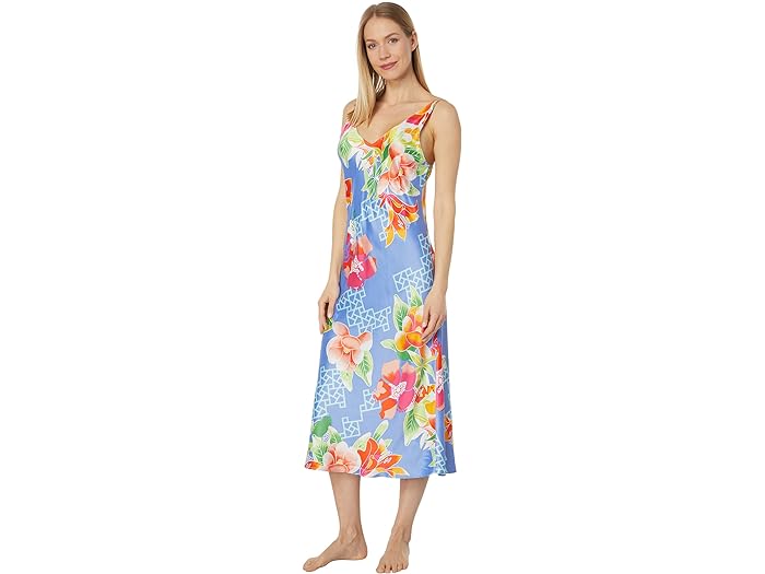 (取寄) N バイ ナトリ レディース カメリア ガウン N by Natori women N by Natori Camellia Gown Blue Multi