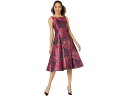 () ɥꥢ Ѥڥ ǥ ץƥå 㥫 եåȥɥե쥢 ѡƥ ɥ쥹 Adrianna Papell women Adrianna Papell Printed Jacquard Fit-and-Flare Party Dress Magenta Orchid...