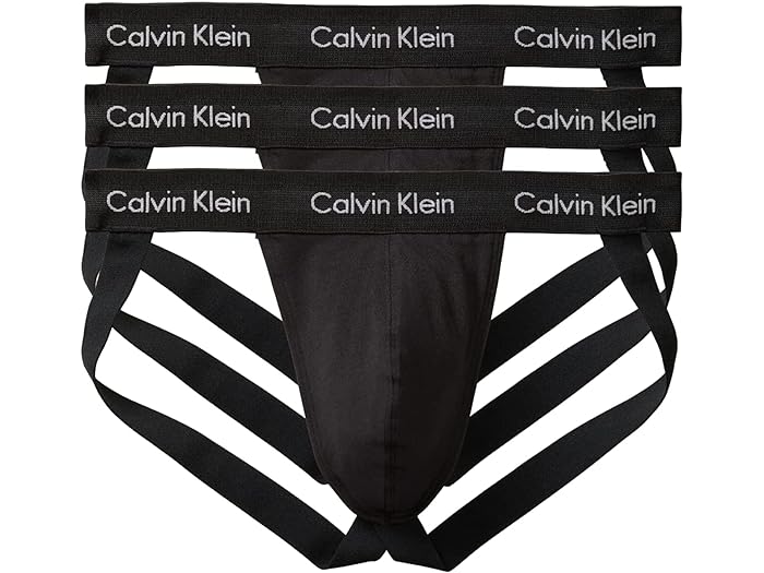 () Х󥯥饤   åȥ ȥå å ȥå 3-ѥå Calvin Klein Underwear men Calvin Klein Underwear Cotton Stretch Jock Strap 3-Pack Black