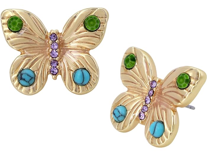 (取寄) ベッツィジョンソン レディース バタフライ スタッズ イヤリングス Betsey Johnson women Betsey Johnson Butterfly Stud Earrings Multi