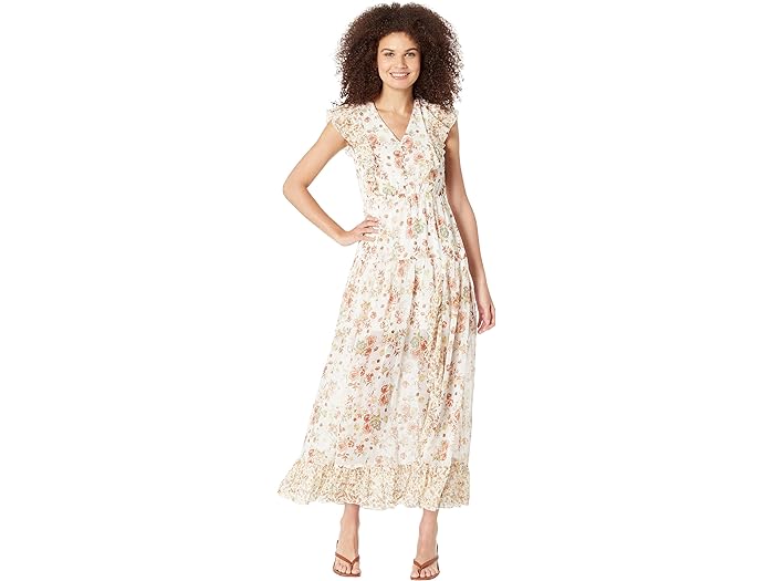 () ~X ~[ fB[X t[ bt }LV hX Miss Me women Miss Me Floral Ruffle Maxi Dress Open White