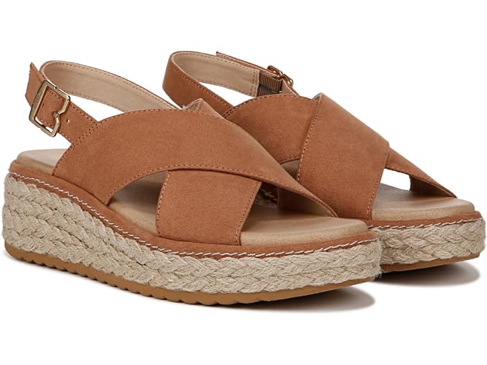 (取寄) ドクターショール レディース エンバー エスパドリーユ サンダル Dr. Scholl's women Dr. Scholl's Ember Espadrille Sandal Chip Brown Microfiber