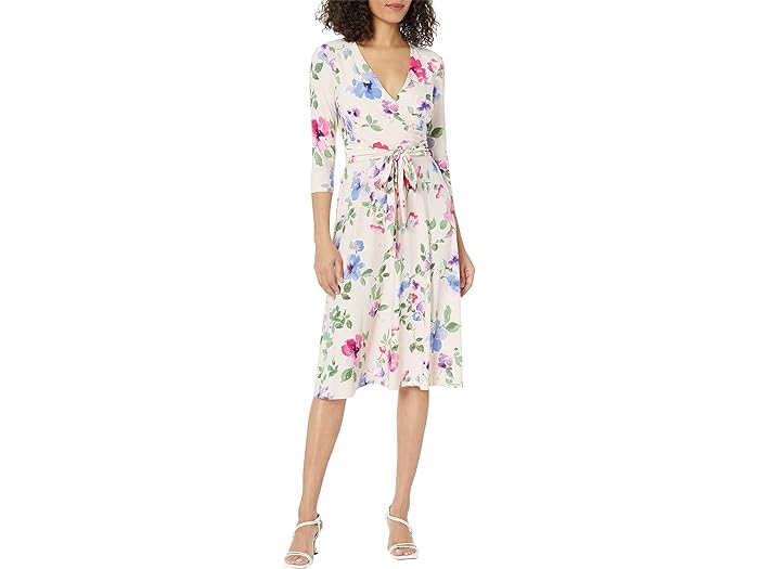 ラルフローレン (取寄) ローレン ラルフローレン レディース フローラル サープリス ジャージ ドレス LAUREN Ralph Lauren women LAUREN Ralph Lauren Floral Surplice Jersey Dress Pink Multi