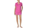 (取寄) ケイトスペード レディース ショート スリーブ ノッチ ボクサー Pj セット Kate Spade New York women Kate Spade New York Short Sleeve Notch Boxer PJ Set Springtime Dot